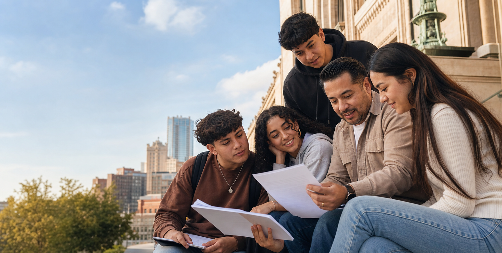 Students receiving scholarship support through The Carlos Palacios Foundation